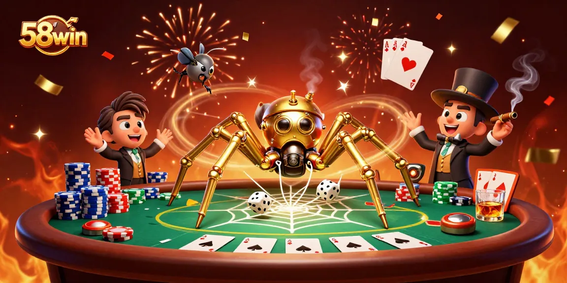 Engage in thrilling gameplay at 58win with a vibrant steampunk casino scene.