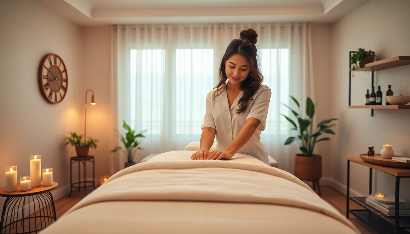 Experience 오산출장마사지 in a serene home environment with a professional massage therapist.