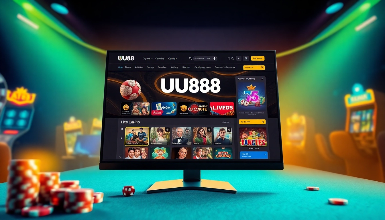 UU88 nhà cái offers a thrilling online gaming experience with a modern interface featuring sports betting and live casino games.