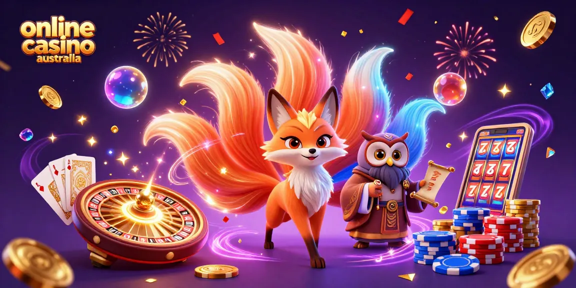 Experience the thrill of online casino Australia with vibrant characters and dynamic gaming elements.