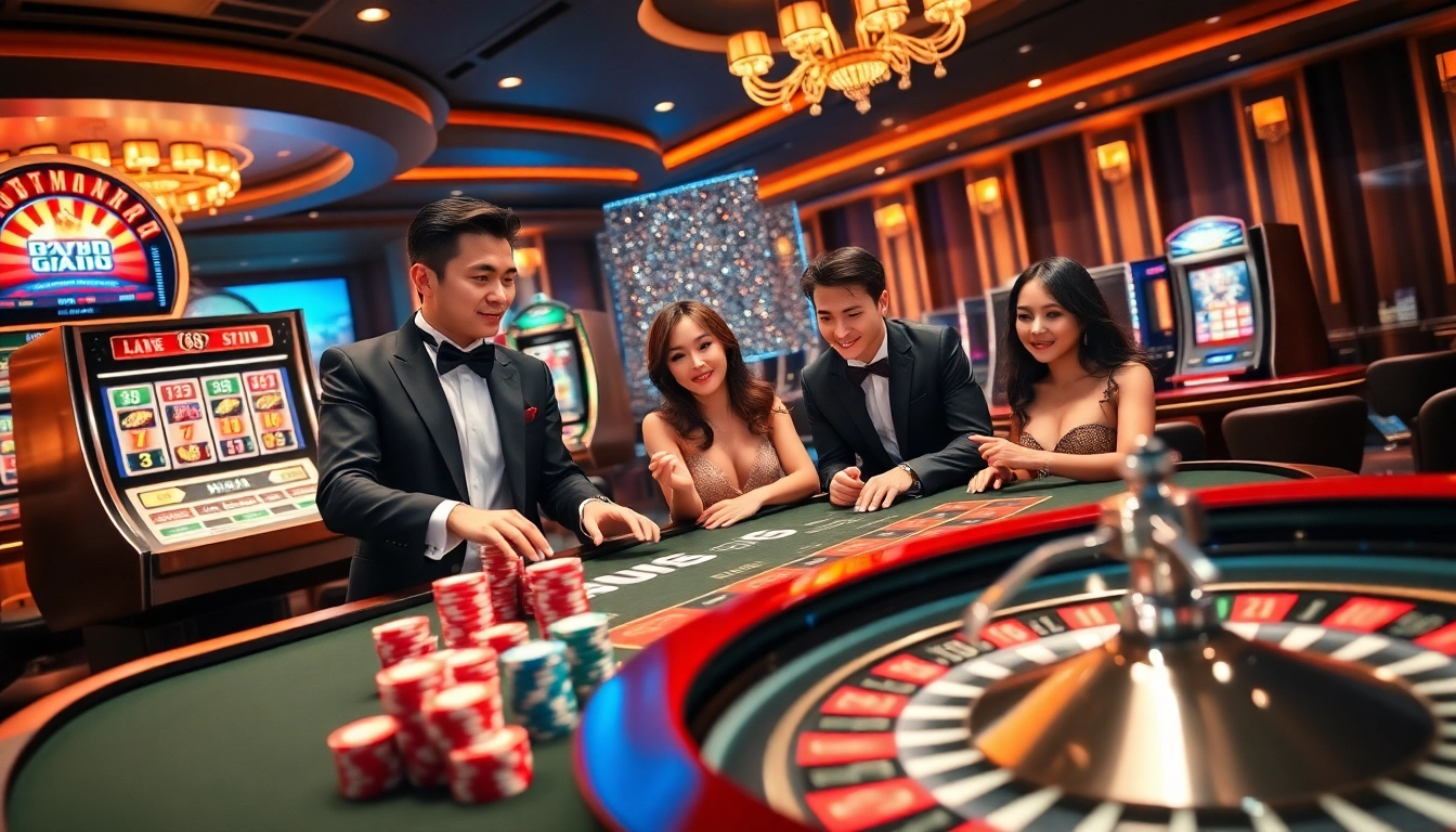 Experience the thrill of winning at xx88 in a luxurious casino setting, featuring vibrant slot machines and poker action.