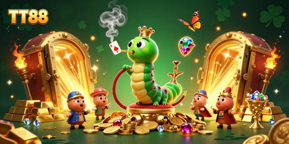 Experience TT88 gaming thrills with a captivating illustration featuring enchanting characters and casino elements.