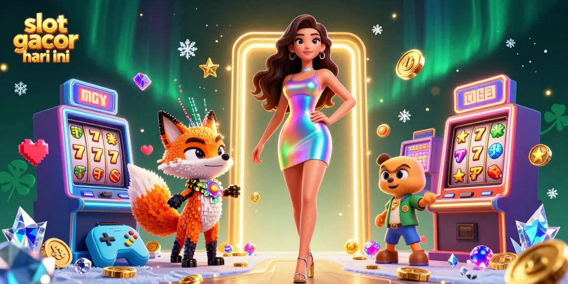 Mainkan slot gacor hari ini yang menarik dengan visual yang cerah dan elemen 3D berwarna-warni.