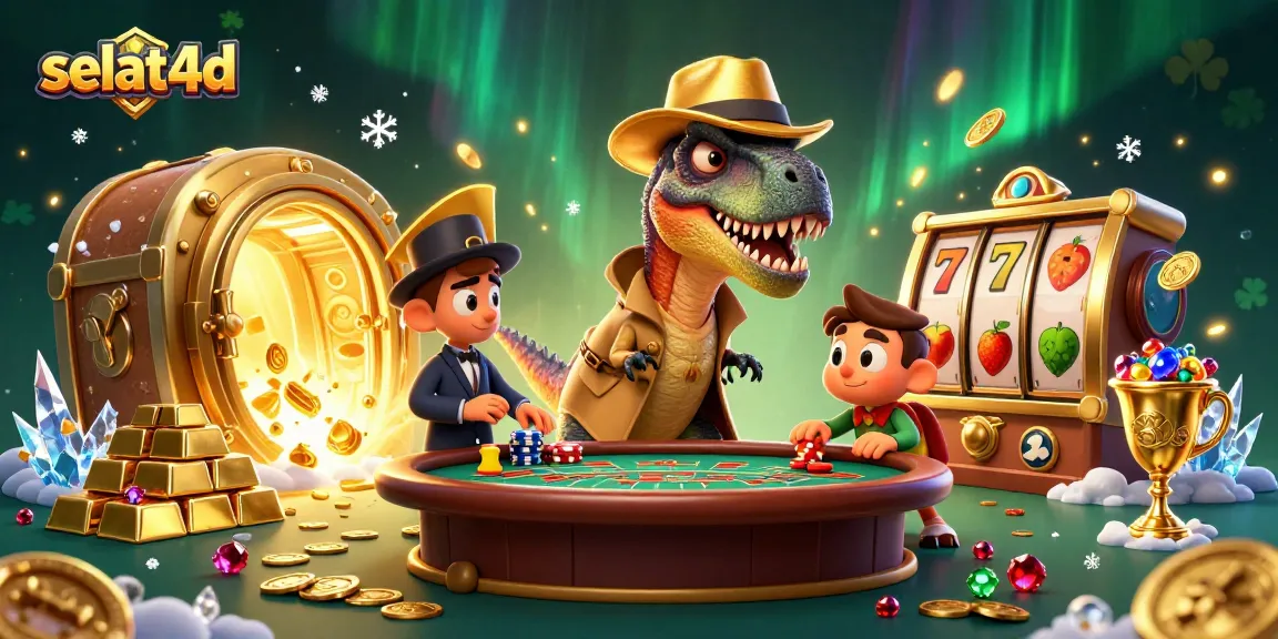 Experience the thrill of selat4d with a velociraptor card counter at a dynamic blackjack table surrounded by gems.