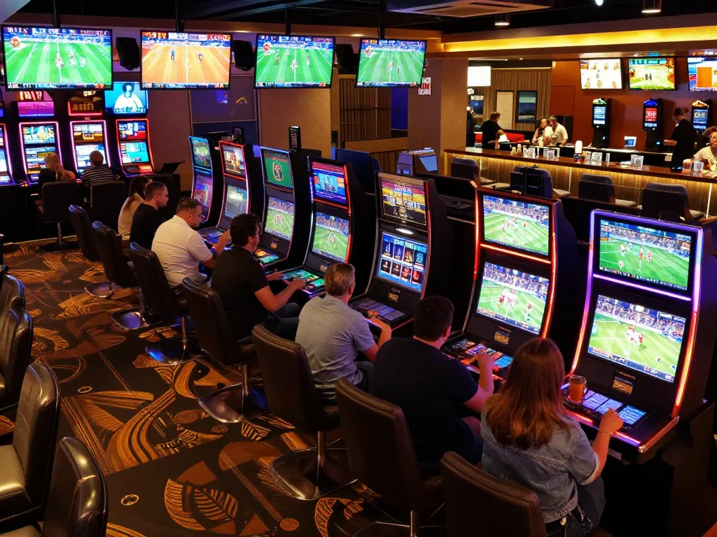 Experience thrilling live betting at gg88 in a vibrant sports lounge with dynamic crowds