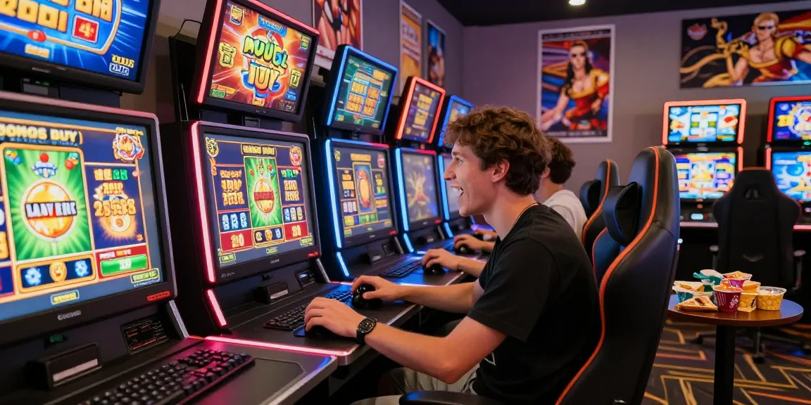 Engaging Bonus Buy slots at celebratepanto.co.uk/ scene showcasing a player immersed in vibrant online casino gameplay.