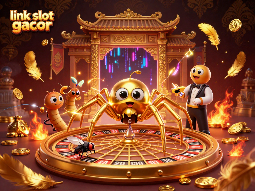 Experience high-stakes action with link slot gacor in this vibrant 3D illustration of animated casino life.