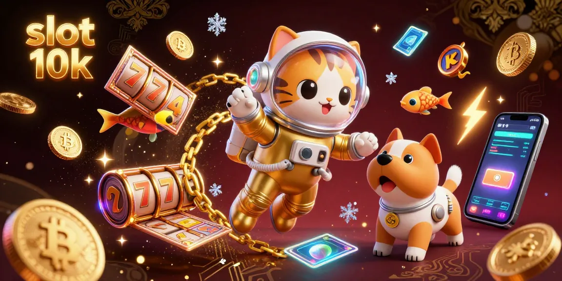 Win big with slot 10k in this captivating 3D scene featuring vibrant casino elements.