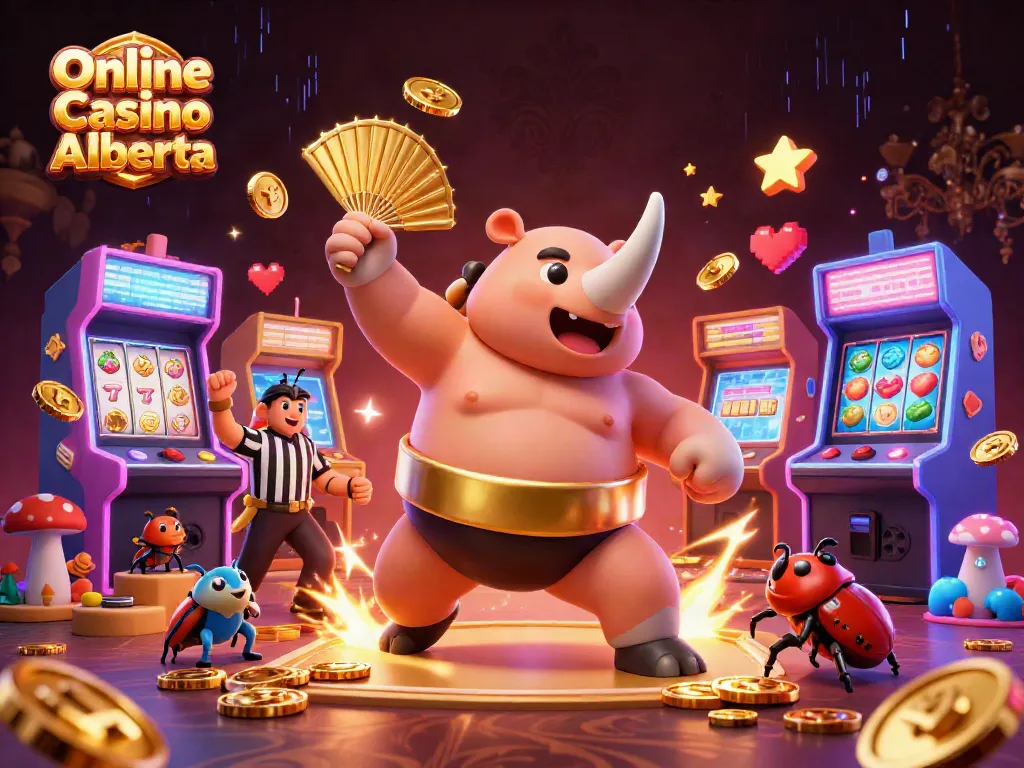 Experience thrilling moments at Online Casino Alberta with our summoning beetle champion and vibrant game elements.