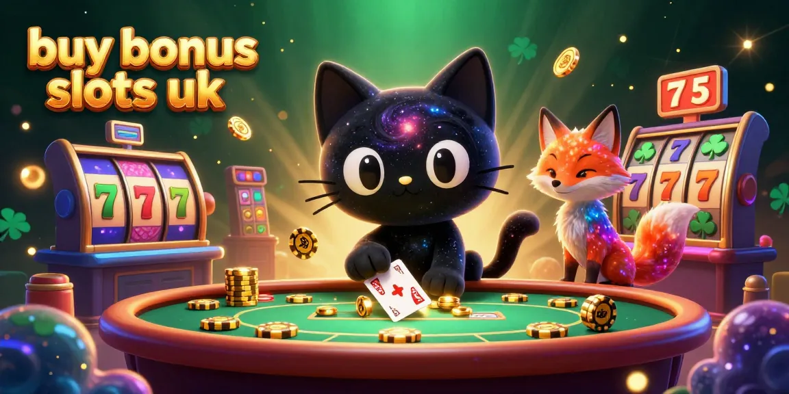 Experience the thrill of buy bonus slots UK alongside engaging gameplay visuals in a cosmic casino setting.
