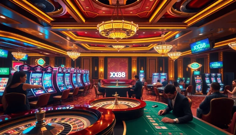 Experience thrilling moments at https://xx88.now/ with vibrant casino games, players, and roulette excitement.