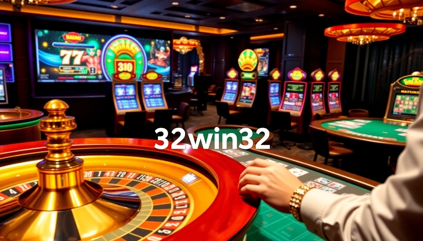 Exciting gambling experience at 32win32 with roulette, cards, and betting action