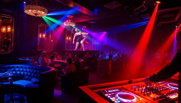 Night club sxm scene at Club Noir, featuring vibrant performers, luxury seating, and energetic atmosphere.