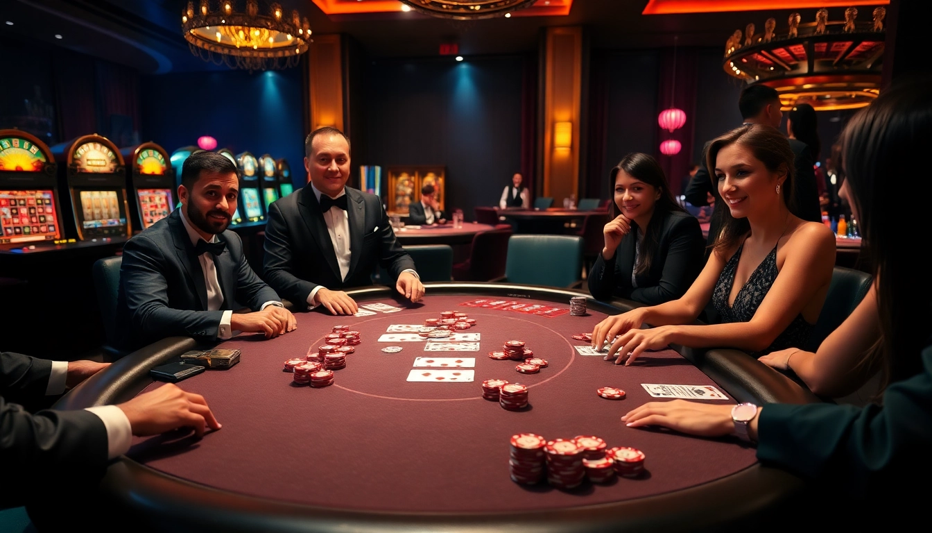 High-stakes poker game at https://jboqz.com featuring colorful chips and professional dealer.