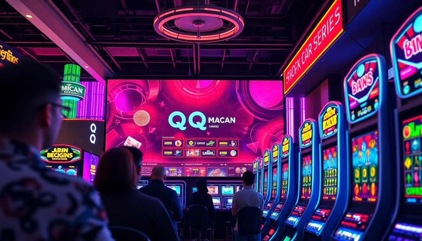 Menangkan qqmacan game dengan suasana kasino penuh warna dan pemain bersemangat.