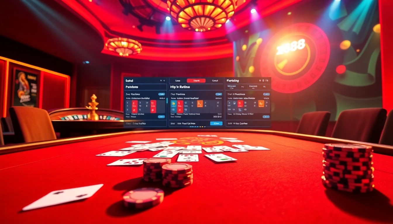 Experience the thrill of gaming at trang chủ new88 with poker chips and cards laid out on a vibrant casino table.