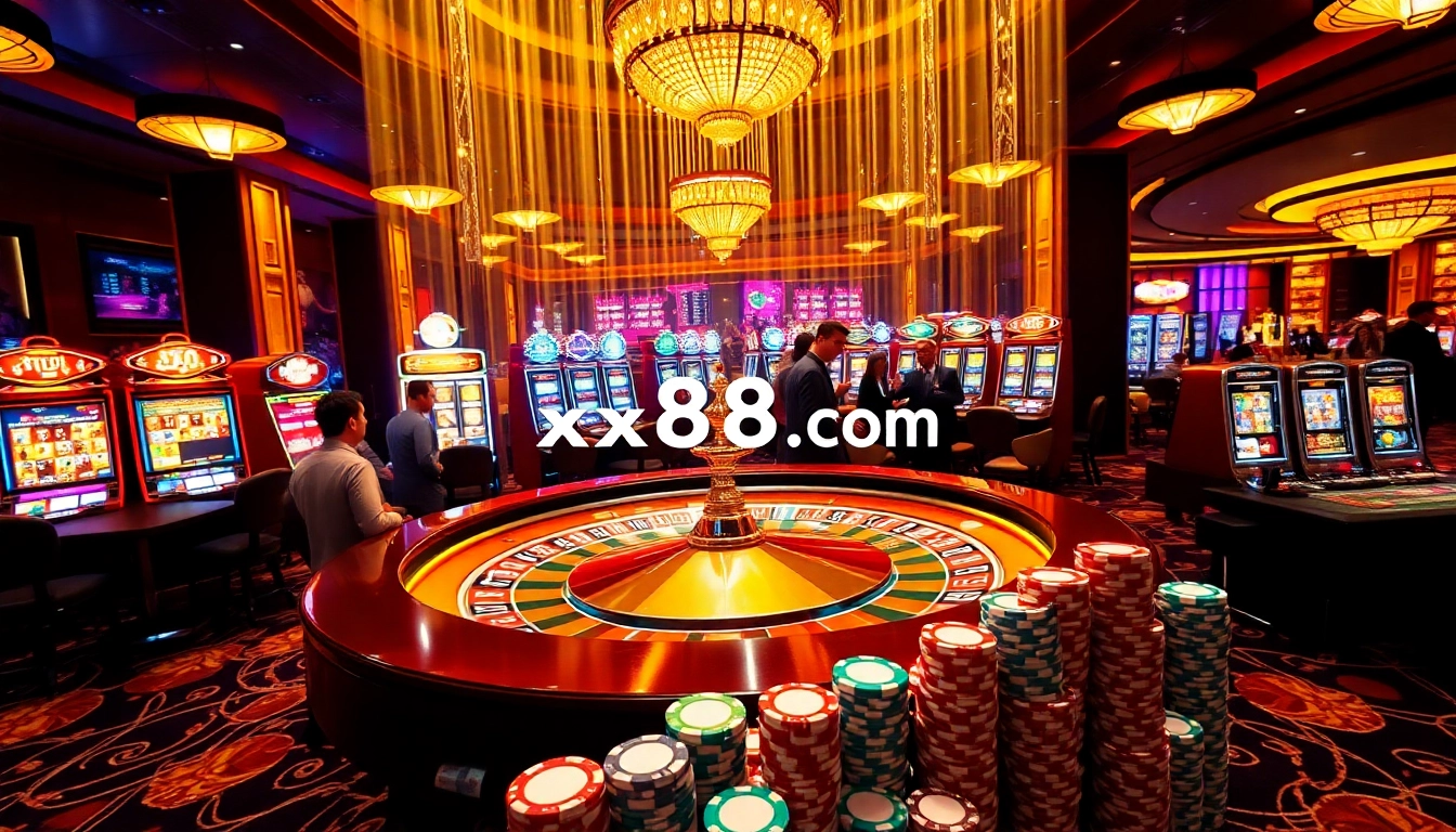 Experience thrilling games at xx88casino.com with vibrant tables and excited players.