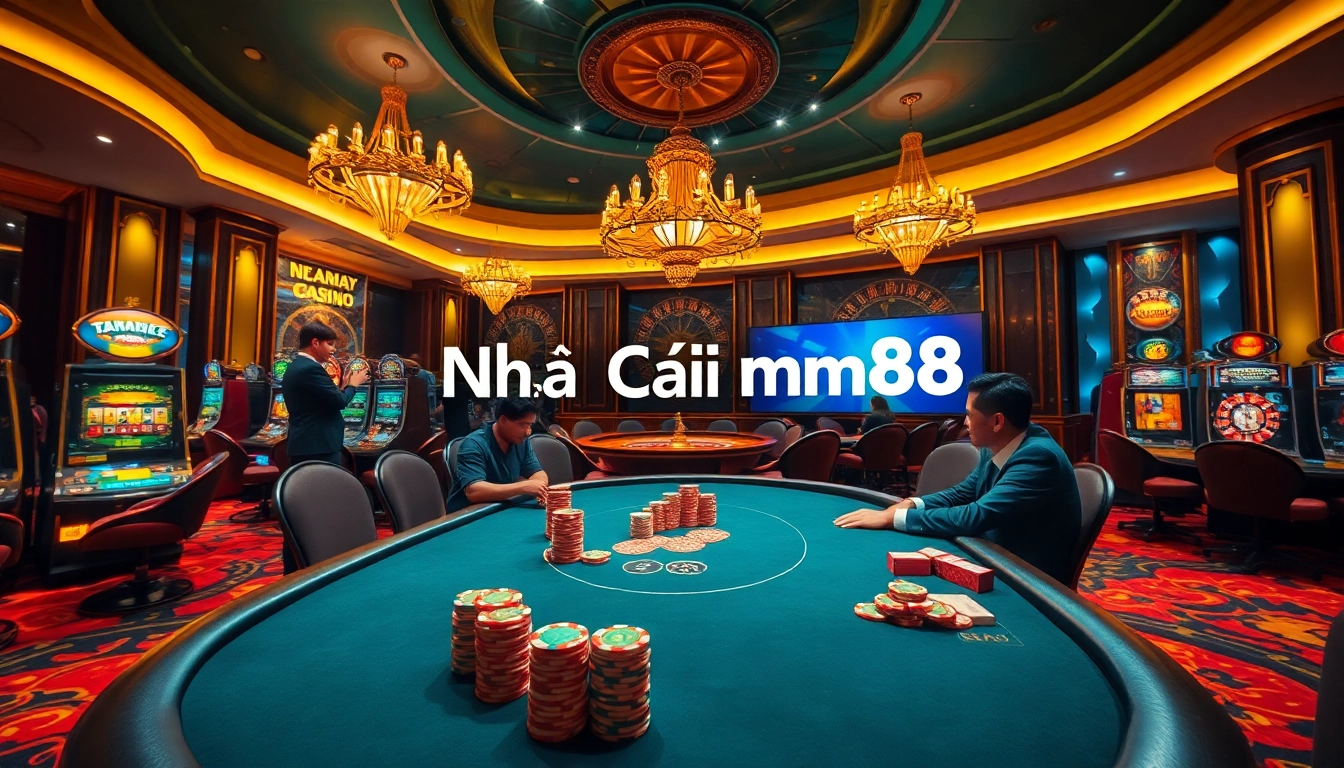 Play exciting casino games at Nhà Cái mm88 with thrilling poker action and vibrant atmosphere.