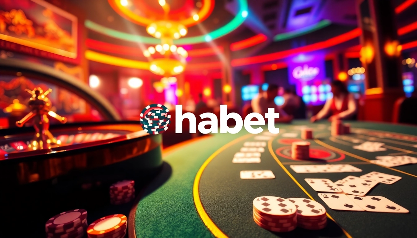 Thabet casino environment showcasing roulette wheel and high-stakes blackjack table.