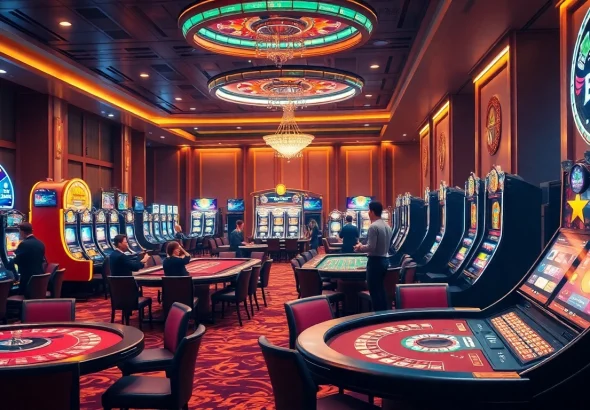 Experience the thrill of BK8 เว็บตรง with exciting casino games and engaging players in a luxurious setting.