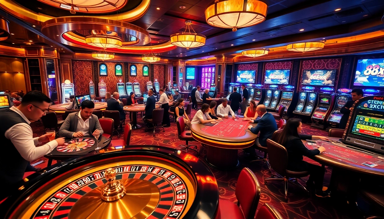 Experience thrilling games at 88xx.com with vibrant casino action and luxurious decor.