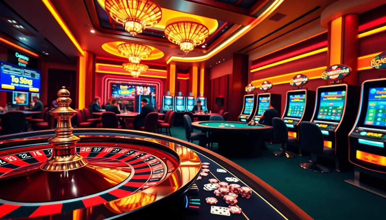 Engage in thrilling gaming experiences on Trang Chủ RR88, featuring vibrant casino tables and chip action.