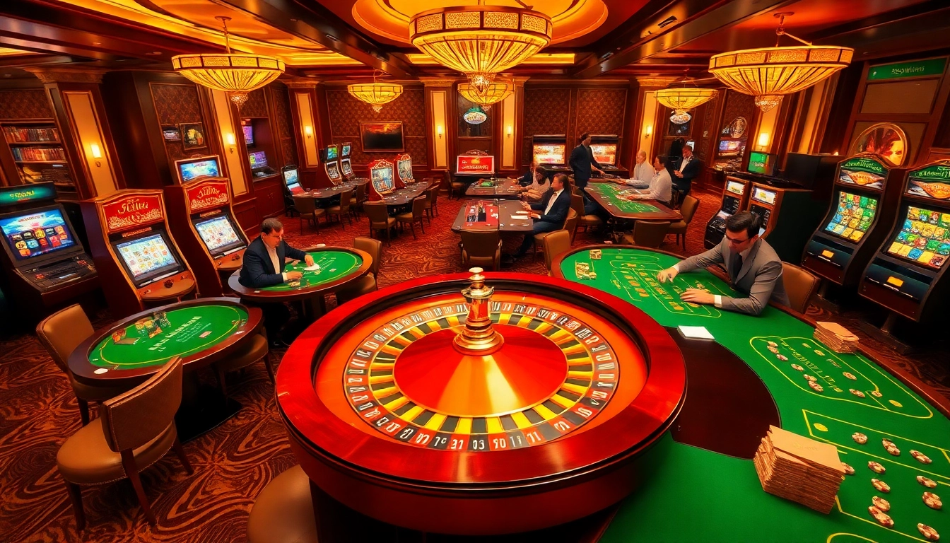Experience the thrill of winning with 555win at a luxurious casino table surrounded by excitement.