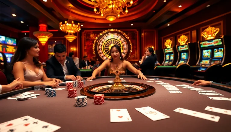 Experience thrilling gameplay at s8 nhà cái with vibrant casino tables and engaging card games.