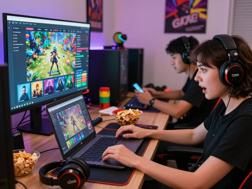 Engaged players enjoying html porn games in a vibrant gaming environment.