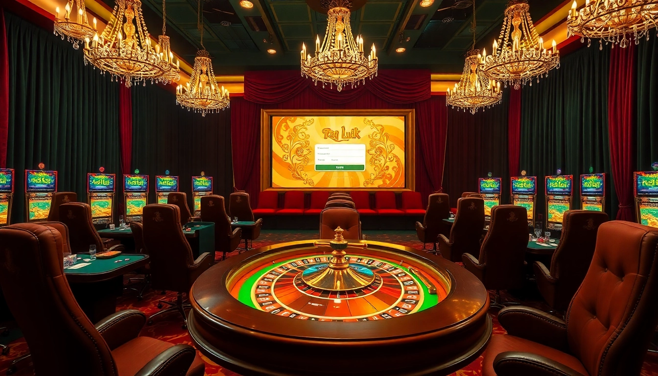 Engage in exciting gameplay with raja luck login at a luxurious casino, featuring roulette and poker.
