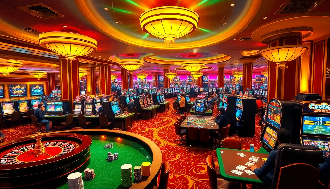 Experience the luxury of gambling at 68VIP with exciting casino tables and engaging players.