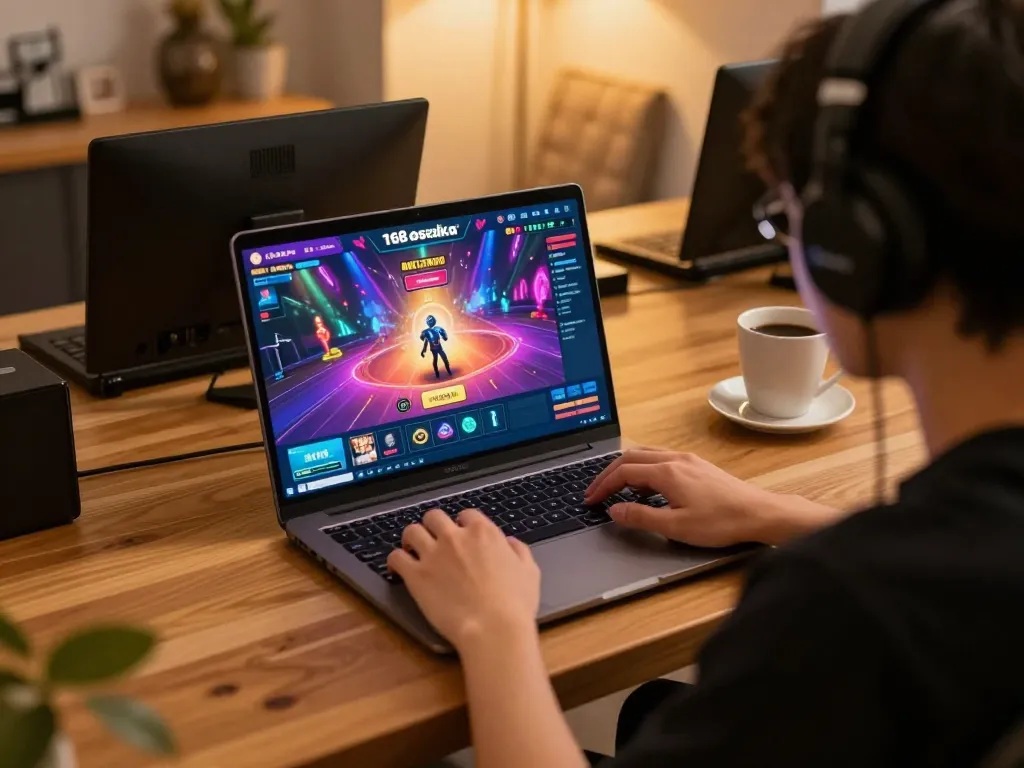 Engaged player enjoying a thrilling game at f168.osaka, showcasing online casino action and strategy.