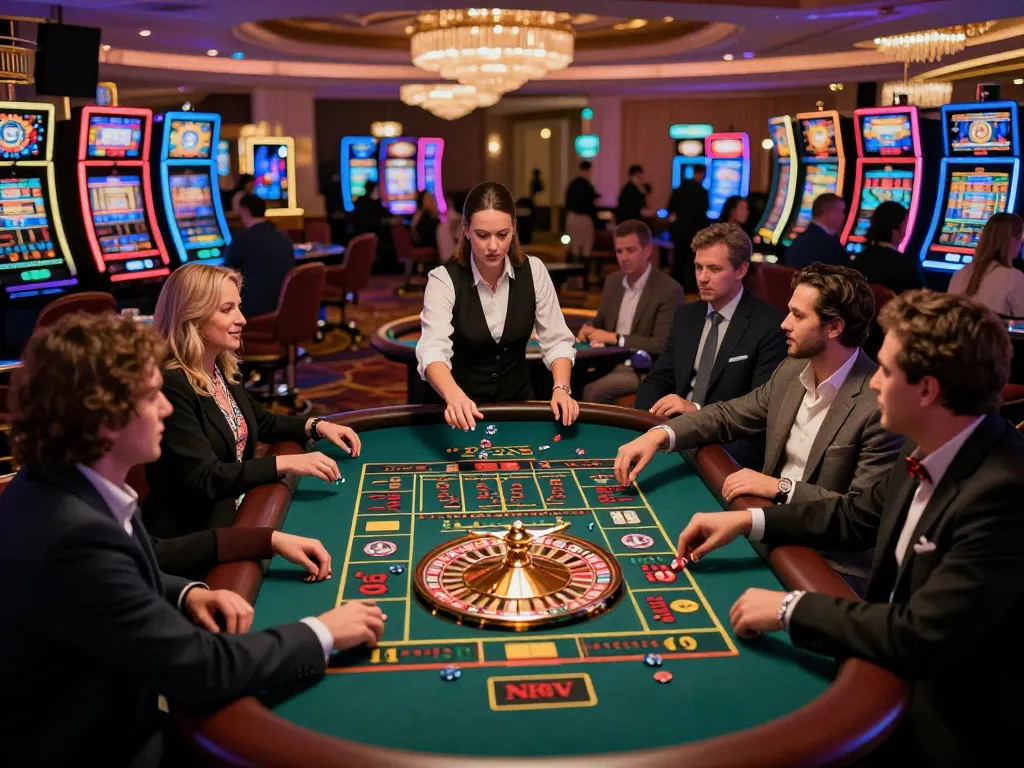 Players engaging in a thrilling game of roulette at the casino, showcasing z16 excitement and strategic betting.