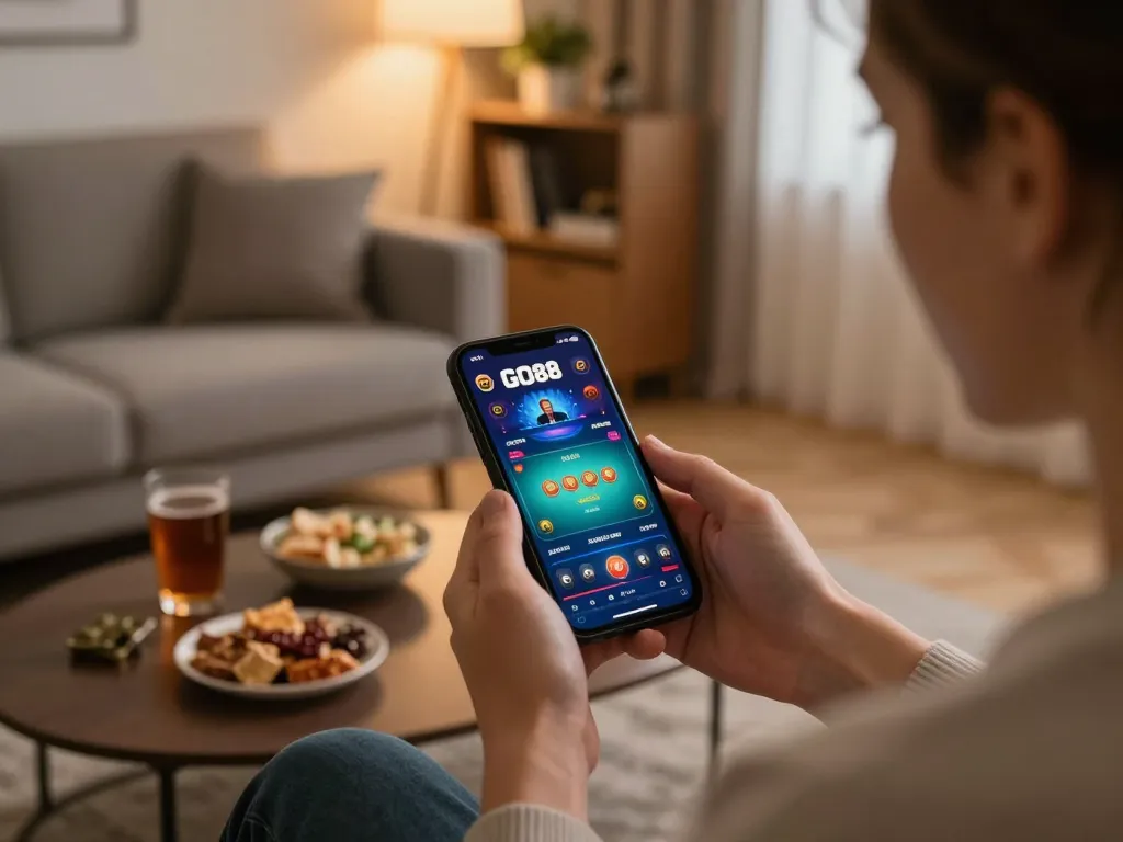 Engaging with GO88 app while enjoying home gaming experience