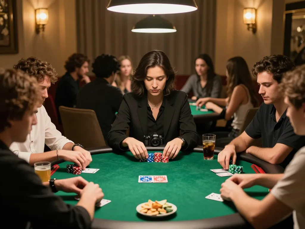 Engaged players enjoying a strategic poker session at sg777 with chips and cards visible.