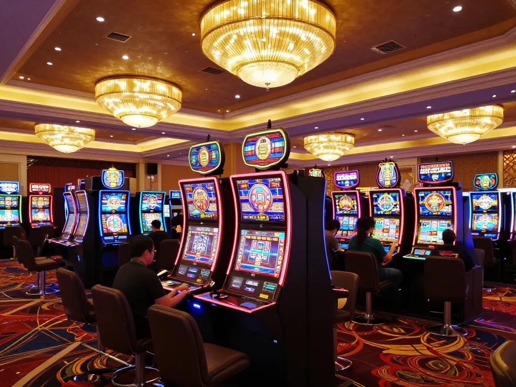 Experience thrilling wins at ytr88 in a vibrant casino with engaged players and dynamic slot machines.