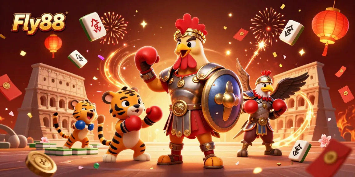 Engage with thrilling action at Fly88, celebrating wins in a vibrant online casino atmosphere.