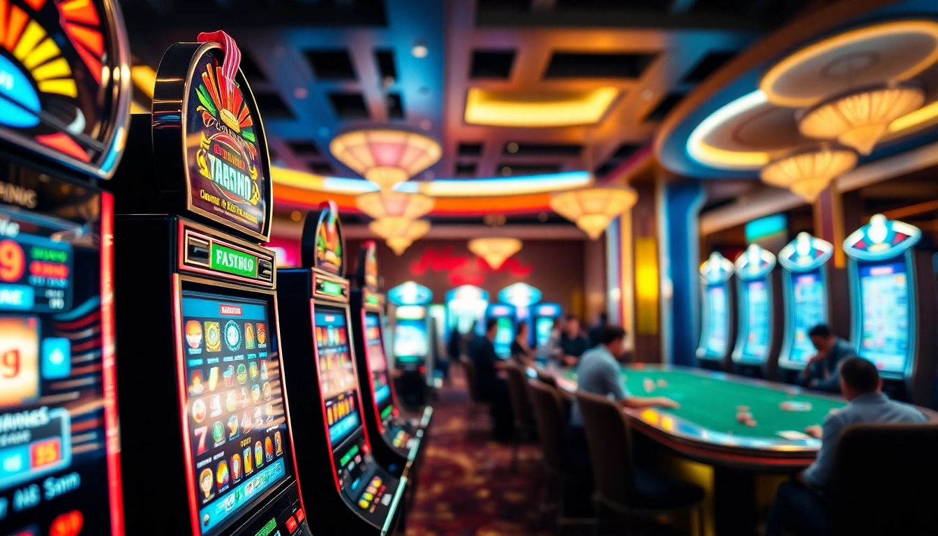 Experience the thrill of login situs slot resmi with lively casino environment featuring engaging slot machines.