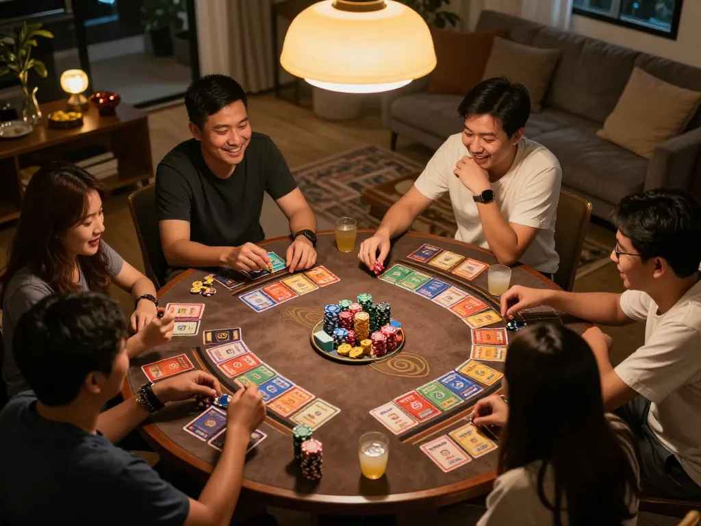 Togel SGP game in action with players at the table enjoying a lively atmosphere and strategic gameplay.