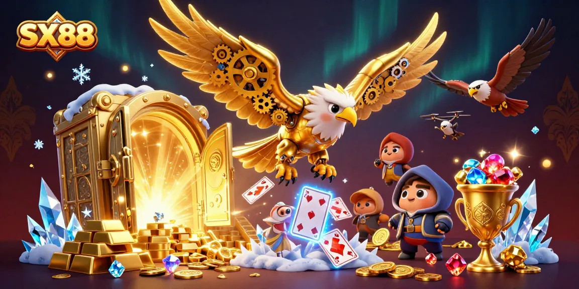 SX88 engages players with an immersive gaming experience featuring holographic cards and treasures.