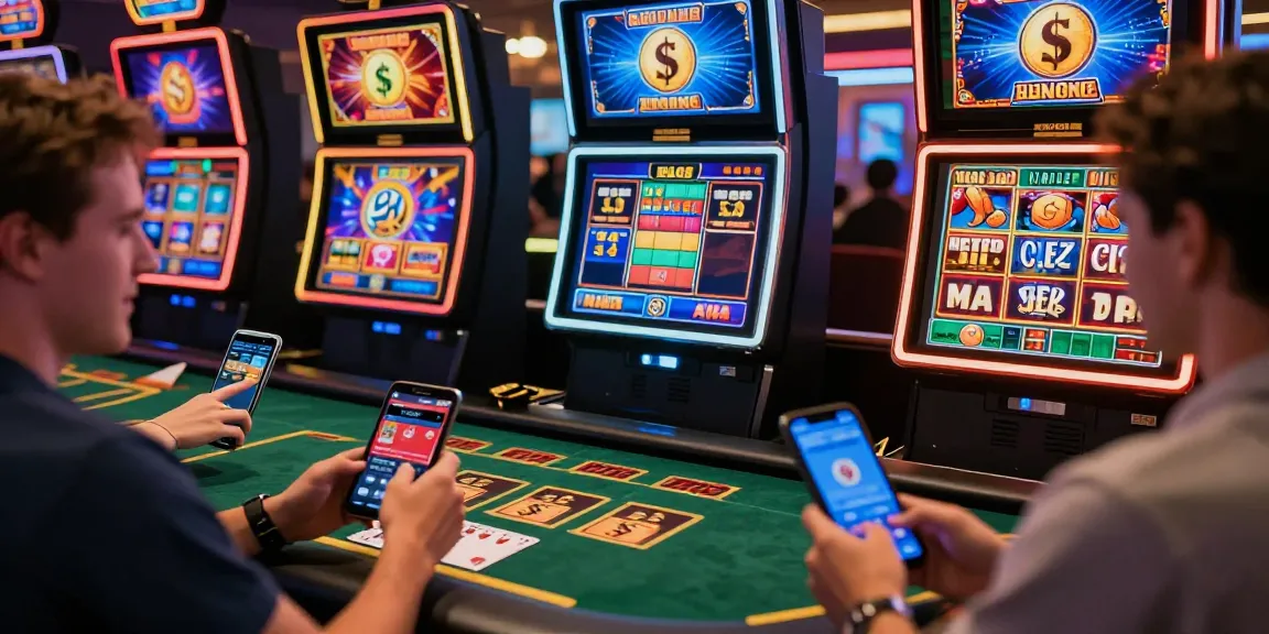 Engaging scene of players enjoying credit card casinos with vibrant gaming interfaces and excitement.
