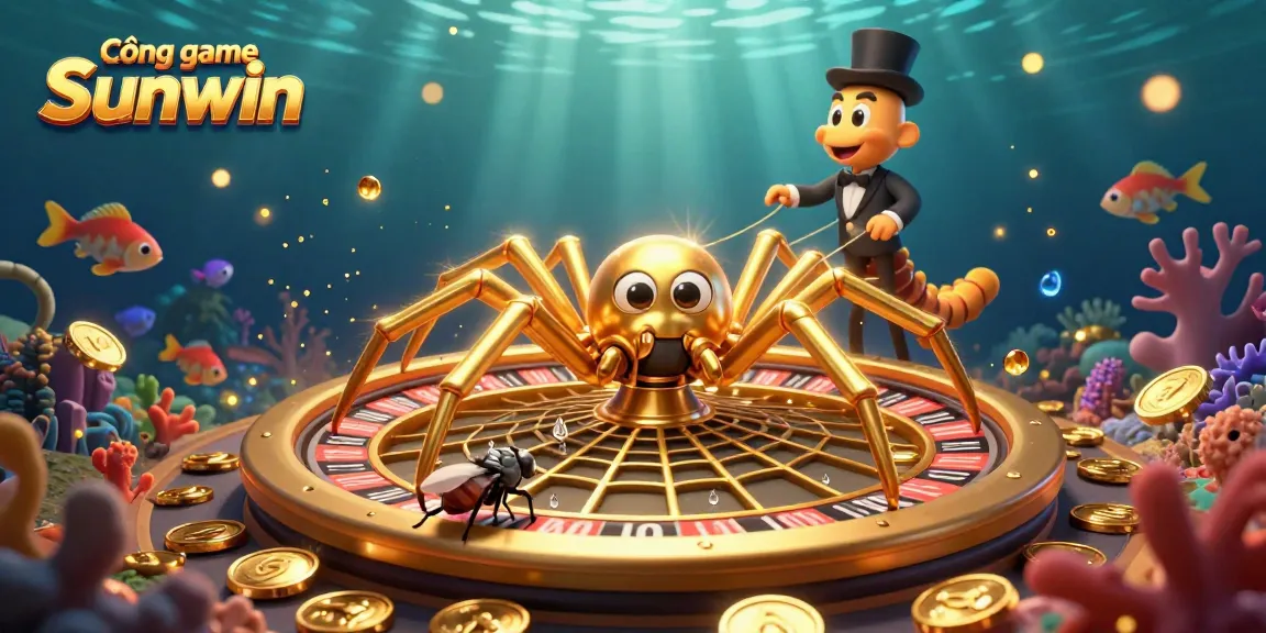 Engage with Cổng game Sunwin's thrilling underwater adventure featuring vibrant fish shooting elements and dynamic characters.