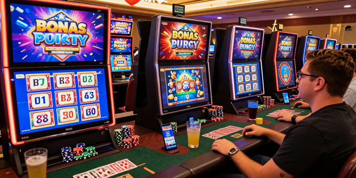 Exciting gaming atmosphere with players enjoying bonus buy slots at online casinos.