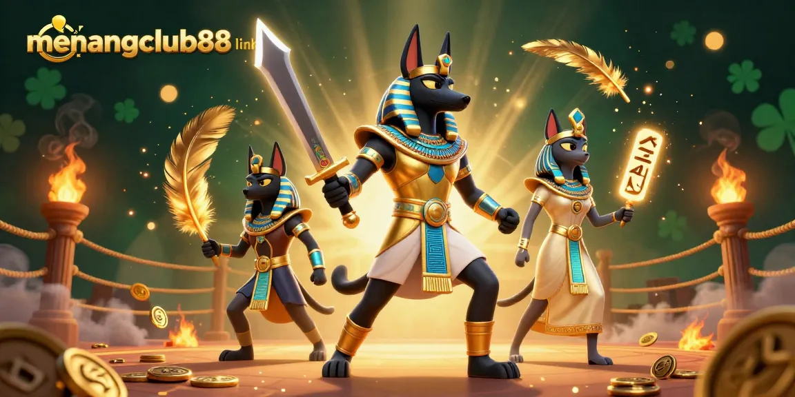 Experience the excitement of gaming with the menangclub88 link in a vibrant 3D adventure scene.